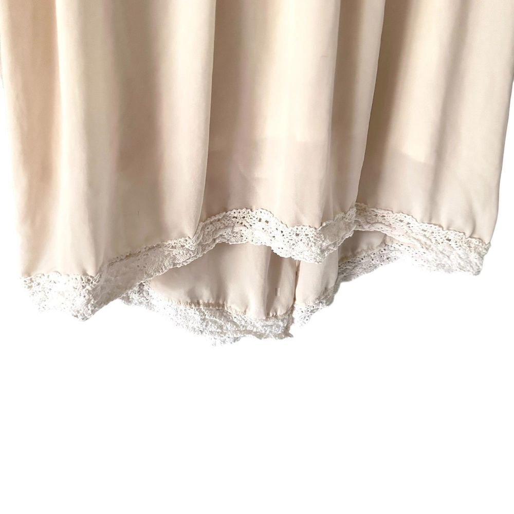 Karen Kane Off White Cream Scoop Neck Silky Lace Trim Tank Top Size S - Picture 5 of 8